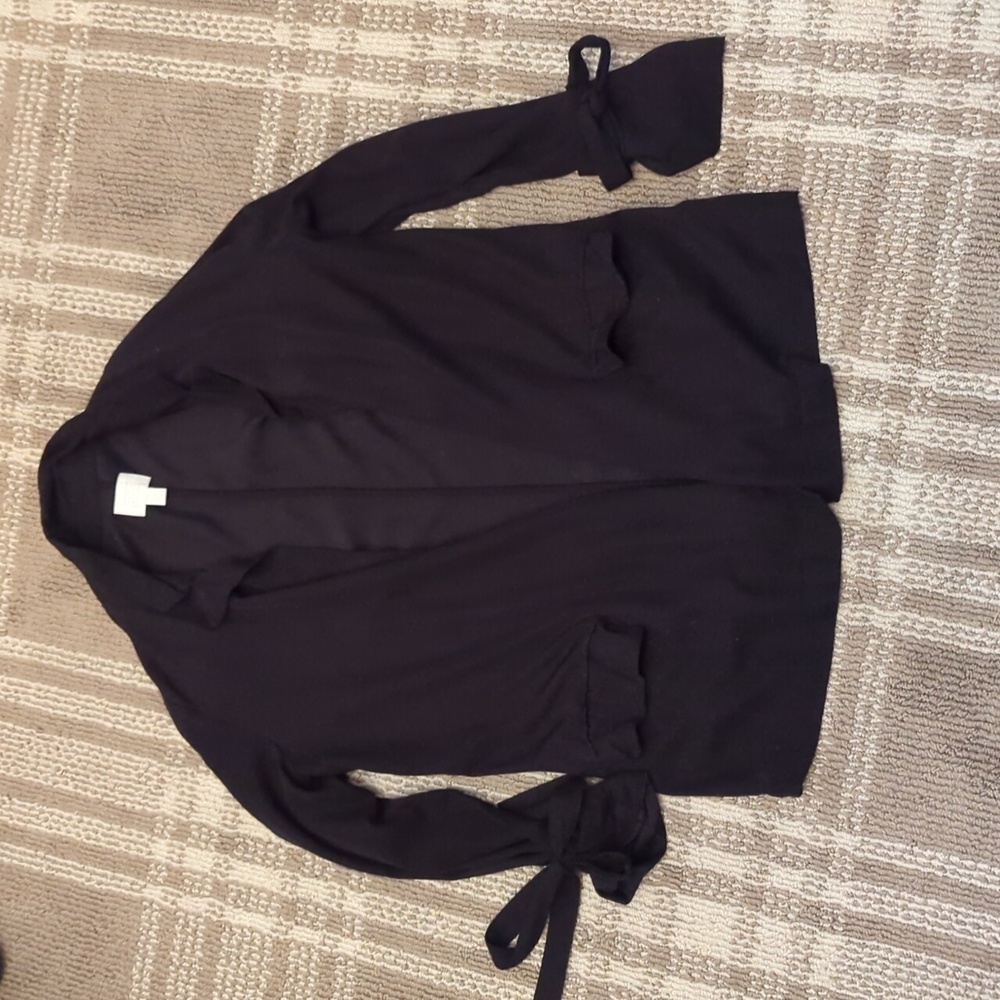 Blazer with bow detail on sleeve